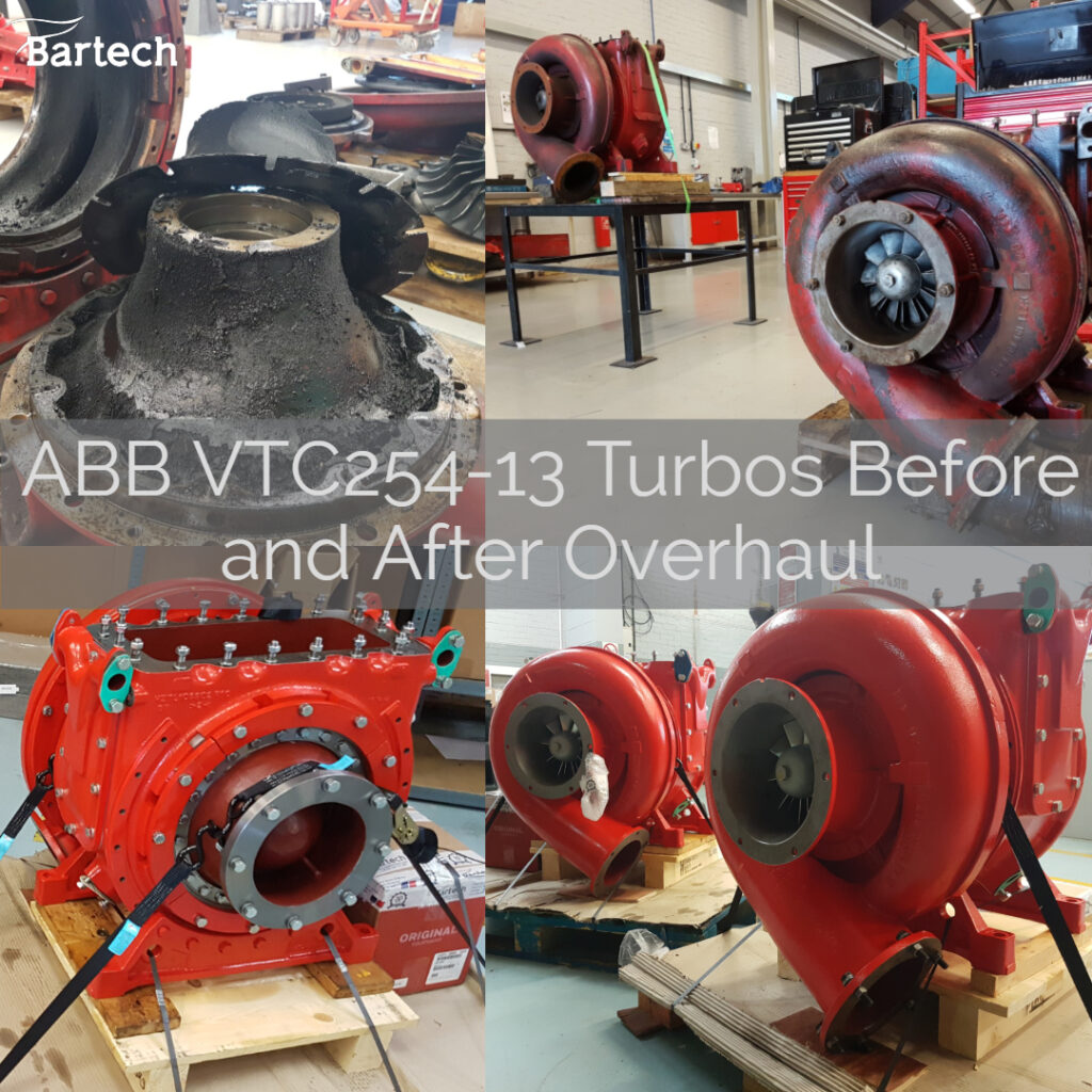 ABB VTC25413 Turbos Before and After Overhaul Bartech Turbos